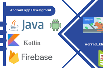 be your android developer using kotlin or java and firebase