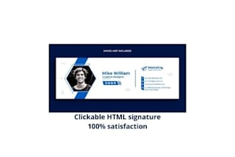 create clickable HTML email signature
