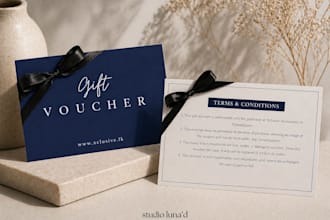 design business card, insert card, thank you card and packaging for you