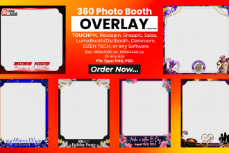 design 360 photo booth overlays, photobooth template