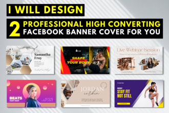 design 2 professional facebook cover photo banner