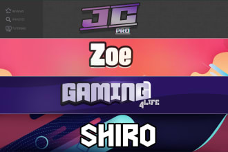 design a professional and clean youtube, facebook, twitch banner