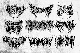 draw a death metal logo