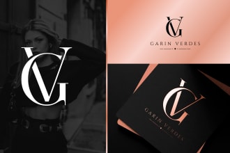 do luxury modern minimalist monogram and text initial letter logo design