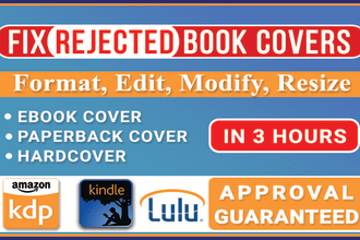 resize book cover or resize paperback cover design
