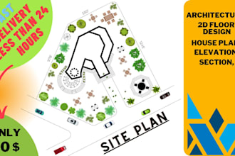 design 2d landscape design and site plan