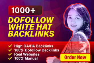 create 1000 SEO dofollow backlinks for google ranking