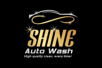 design shine auto wash logo