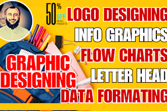 do logo, infographics, flowcharts, letterhead, cards, flyers