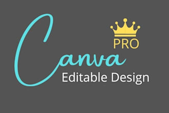 design anything in canva pro editable