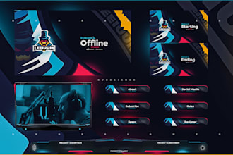 design twitch overlay or stream package