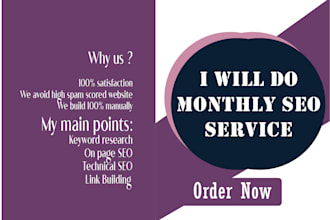 do monthly SEO service
