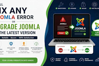 fix any joomla error or upgrade to the latest joomla version