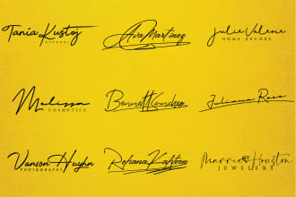 design luxury handwritten, scripted signature logo