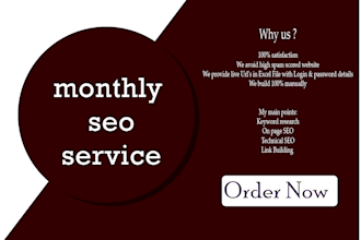 do monthly SEO service package google top ranking