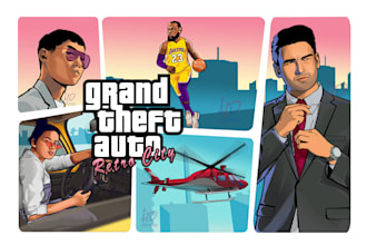 draw your photo into retro art gta trilogy style