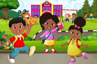 illustrate african american illustrations for children story books and covers