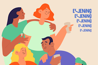 draw simple flat illustration