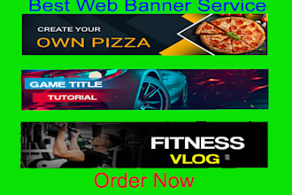 create amazing web banners, headers, facebook ads in 24hrs