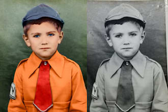 coloring old family photos