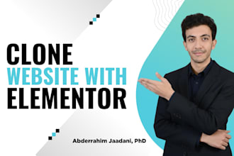 clone any website using elementor pro