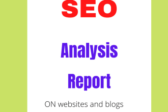 seo analyzer ,report on your websites or blogs