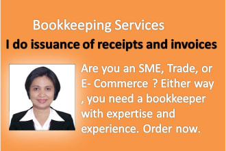 do bookkeeping updating and posting  of receipts and invoices