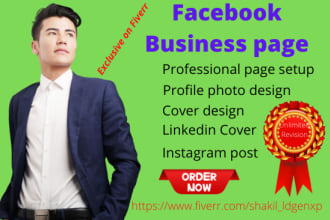do facebook page set up and social media post design