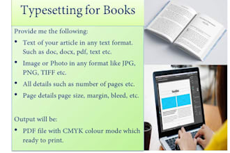 do typesetting for books