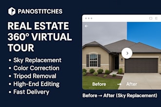 create a professional real estate 360 virtual tour