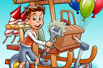 illustrate cartoon childrens books