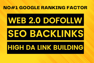build seo backlinks dofollow web 2 0 link building