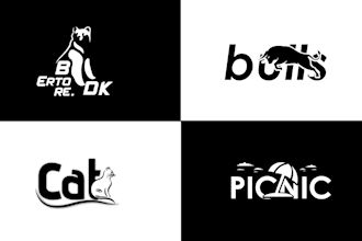minimalist negative space logo design for your business
