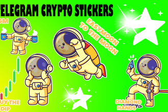 create animated telegram crypto stickers pack