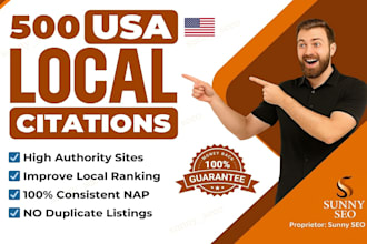 create top 500 USA local citations for local SEO