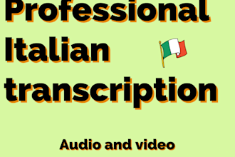 transcribe your italian audio and files manually