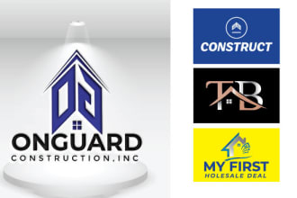 real estate realtor property investment 3d construction logo in 12hr