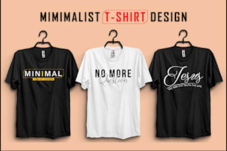 create modern minimalist typography t shirt design