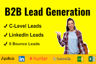 provide b2b lead generation and prospect list building