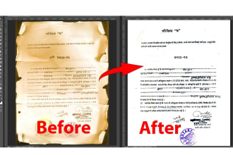 repair restore fix old, damaged signature, documents