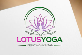 design natural yoga spa massage health wellness fitness logo