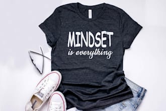 make minimalist typography t shirt design