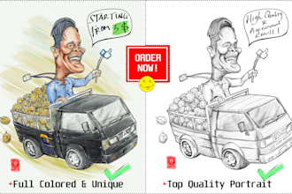 draw funny cartoon caricature character