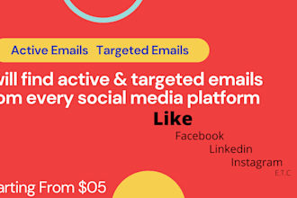 find active email lists, target email address, excel data entry, mining
