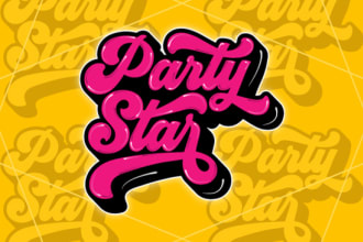 draw graffiti, hand lettering, and typography style logo or words