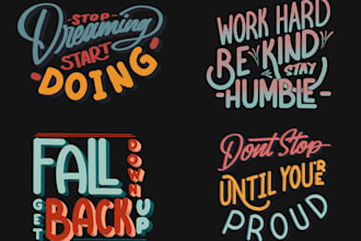 create lettering logo, quotes etc
