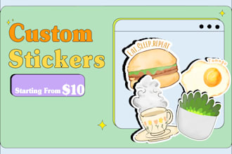 create aesthetic custom stickers