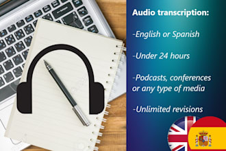 transcript any type of audio you give me