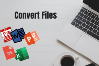 convert your data files into word PDF excel or PPT