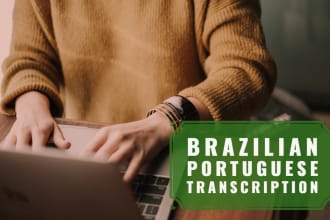 transcribe any audio in brazilian portuguese